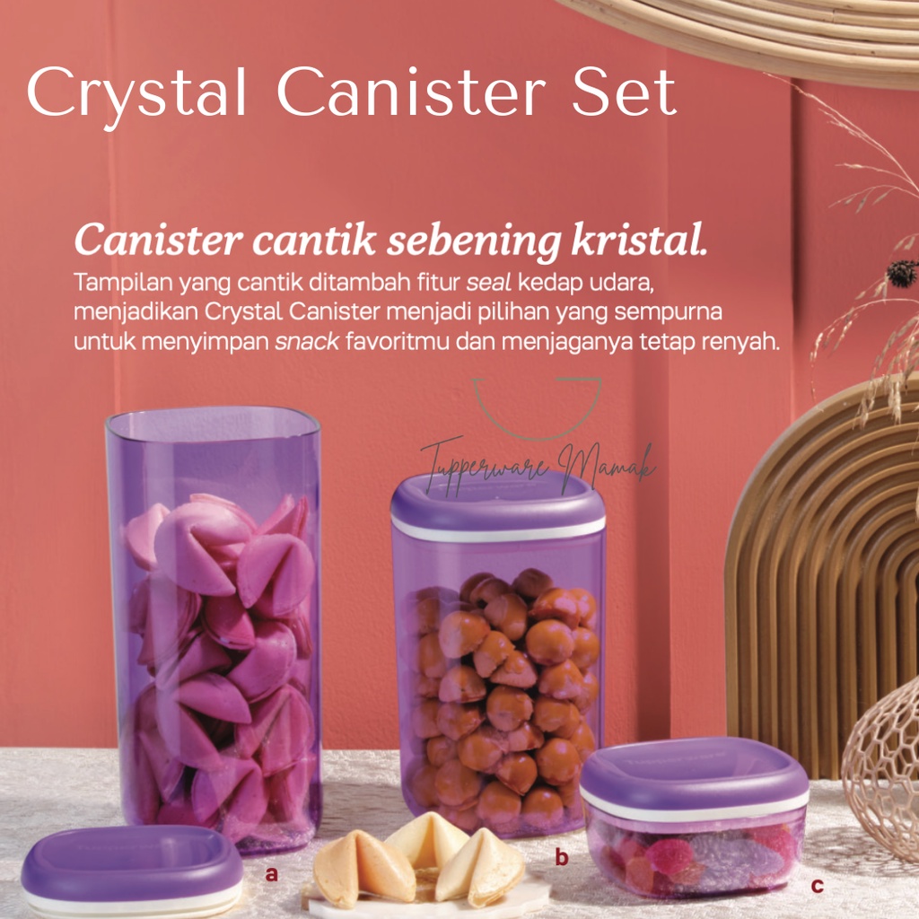 Crystal Canister Set / Paket Toples Tupperware Original Termurah