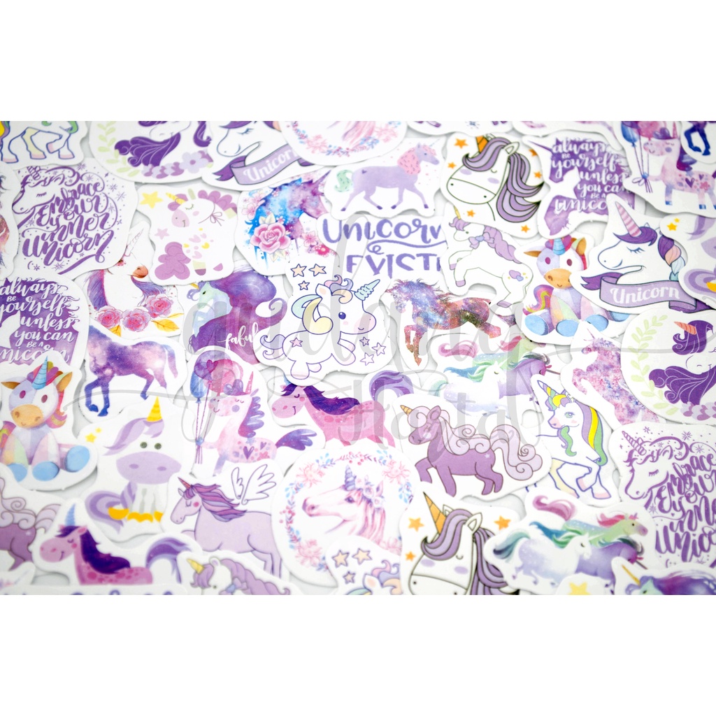 Stiker Unicorn Do Exist Sticker Motif Kuda Poni Lucu DIY GH 303750