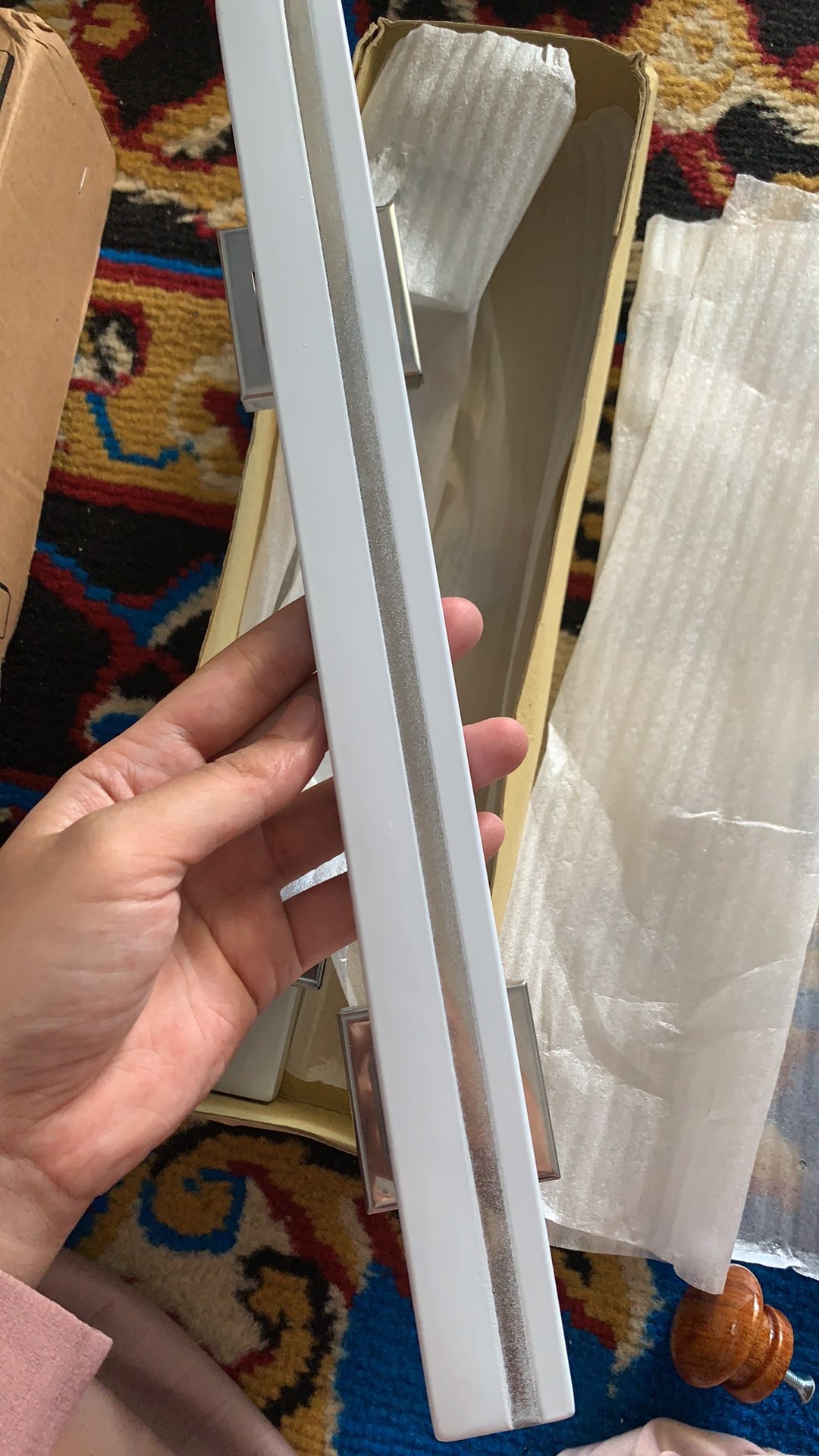 Handle Pintu Rumah Kotak 1 X 4 X 45 Cm Jembatan Lengkung Tarikan Gagang Kunci Lis Stainles Minimalis