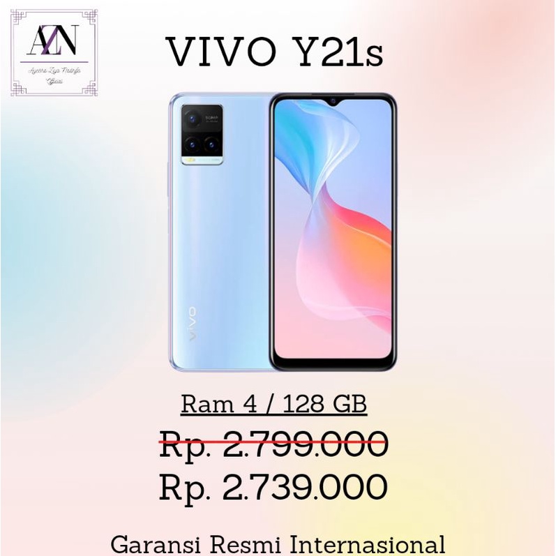 HP VIVO Y12s RAM 4 / 128 GB GARANSI RESMI INTERNASIONAL