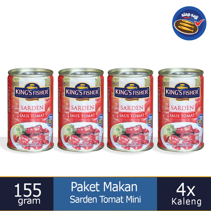 

Gg1Hh Paket Makan 4 King'S Fisher Sarden Mini Saus Tomat Makanan Kaleng 155 s1Gkk