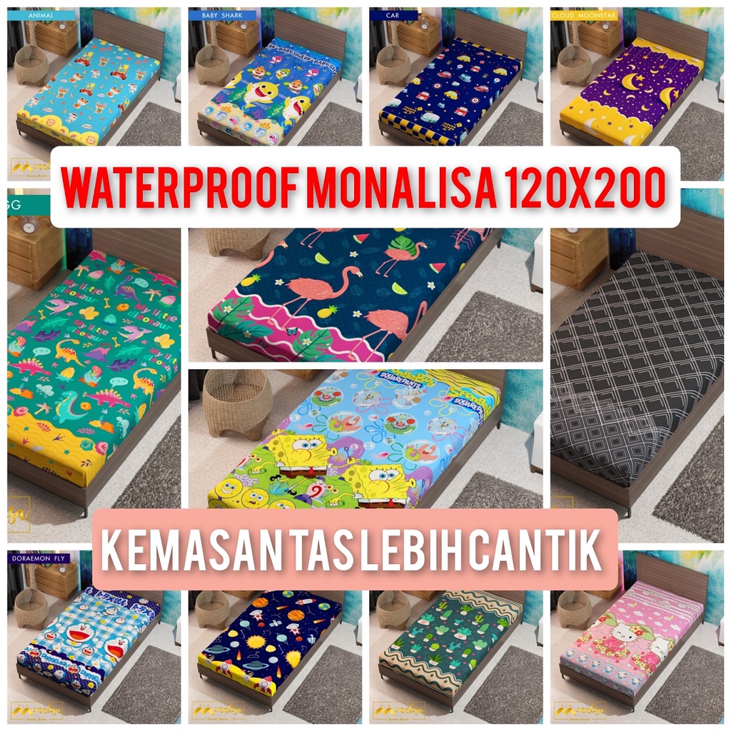 SPREI WATERPROOF MONALISA SINGLE 120X200 / PABRIKAN
