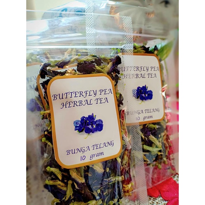 

bunga telang butterfly pea flower bluepea plower teh herbal .isi 10 gr