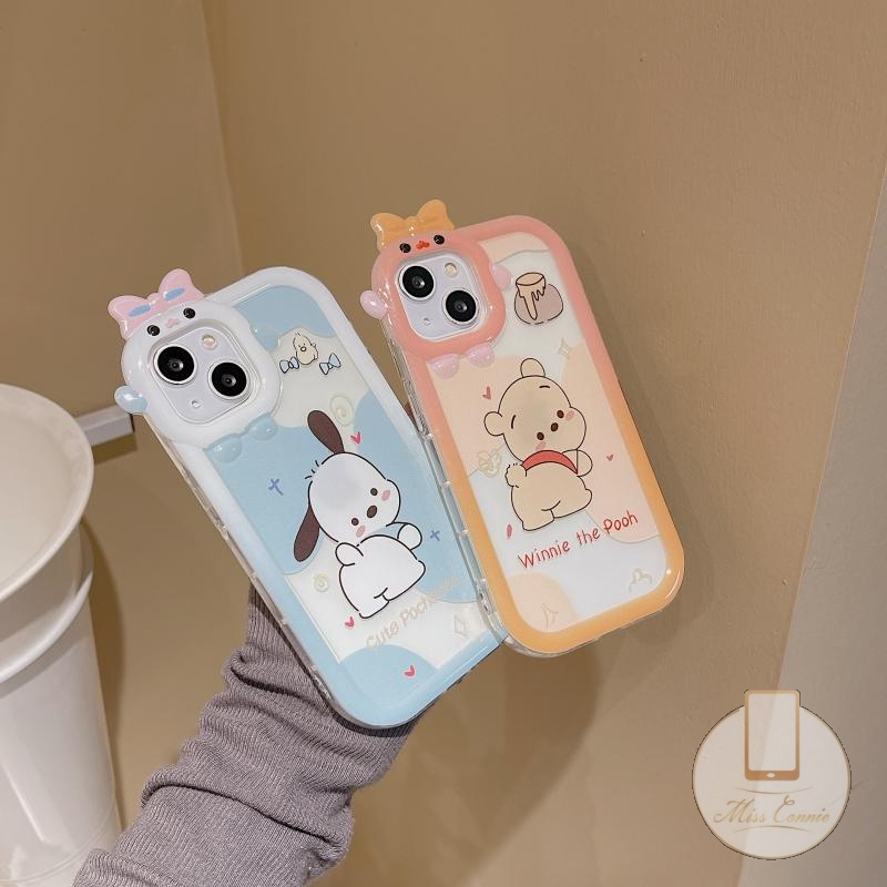 Soft Case Redmi 9T 10A 9 10 A1 A1+9C 9C NFC 9A 10C Note11 Pro+10 9 8 3D Kartun Lucu Monster Kecil Lensa Pochacco Winnie the Pooh Shockproof Glossy Anti Pecah Soft TPU Cover