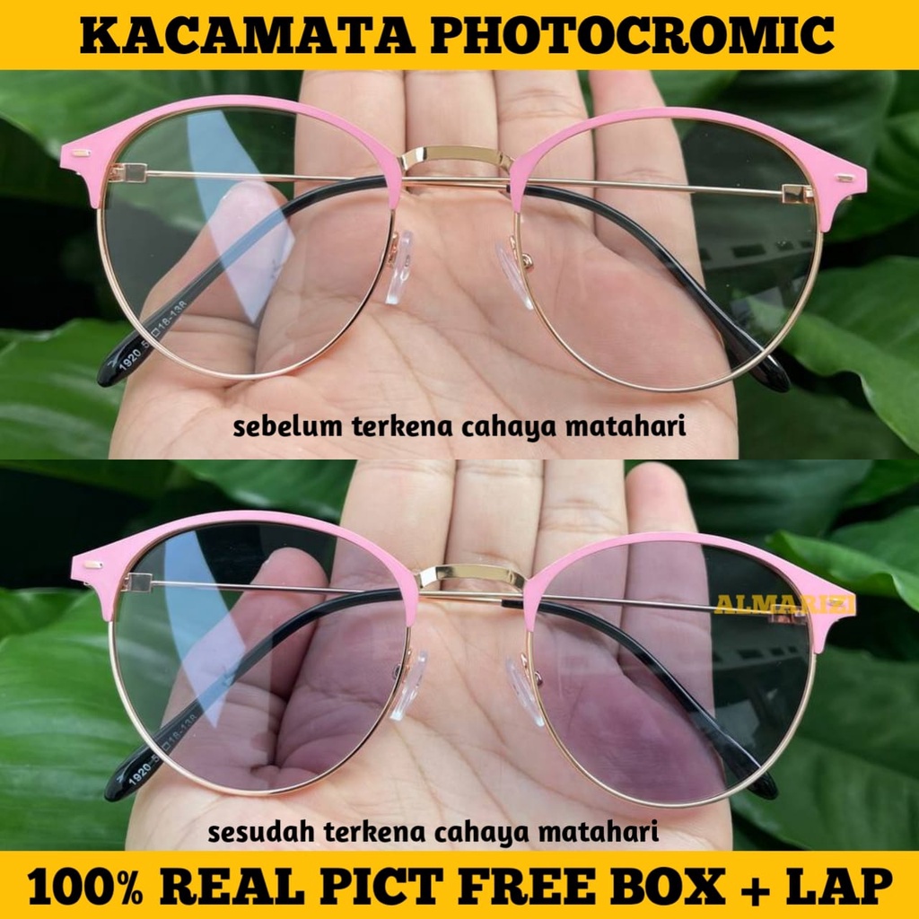 [TERMURAH] Kacamata Photocromic Korea / Anti Radiasi 2 In 1 Potokromik Photochromic Pria Wanita Fotocromic Potocromic