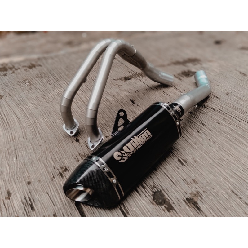 knalpot villan MV1 black full system cbr250 mt25 ninja250 r25 z250