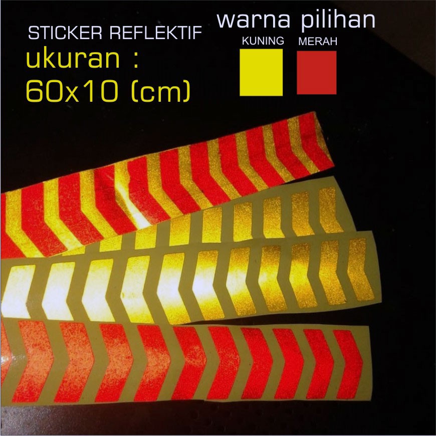 

Stiker Mobil Reflektor Panah Truk Box Rambu rambu Dishub