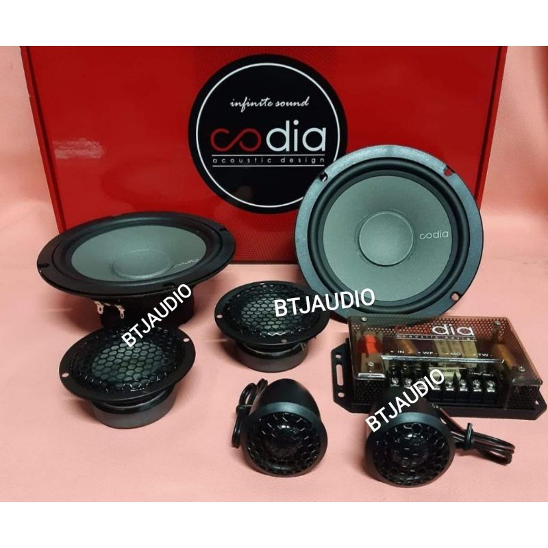 SPEAKER MOBIL SPLIT COMPONENT 3 WAY CODIA FIT 165 ACCOUSTIC DESIGN for SQ ORIGINAL GARANSI RESMI