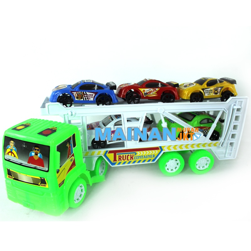 MAINANKEI  MAINAN ANAK MURAH MAINAN TRUK KONTAINER MOBIL SPORTS ST2110 MAINAN ANAK MOBIL - MOBILAN 6 PCS KONTAINER BESAR