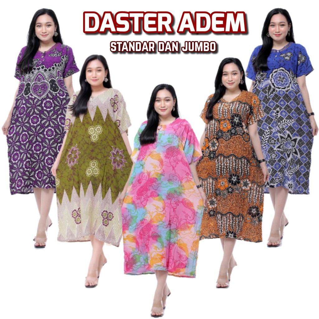  Daster  Batik  Motif Pekalongan  Leher Kancing Busui 