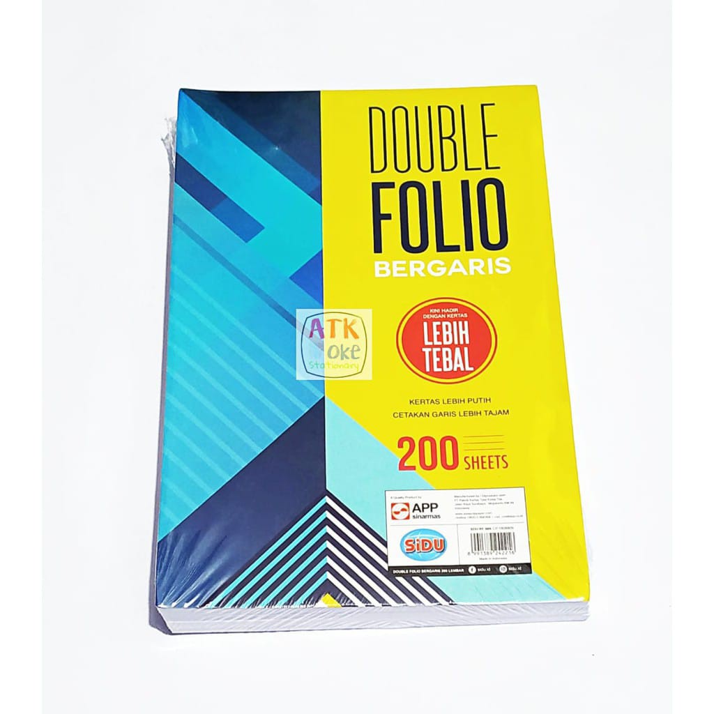 

Sidu Kertas Double Folio Bergaris (200 lembar)