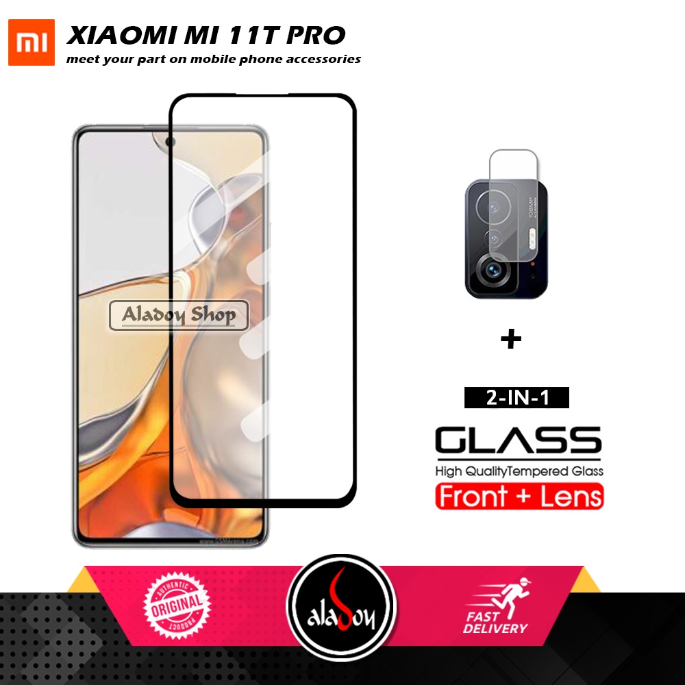 PAKET 2 IN 1 Tempered Glass Layar Xiaomi Mi 11T Pro Free Tempered Glass Camera