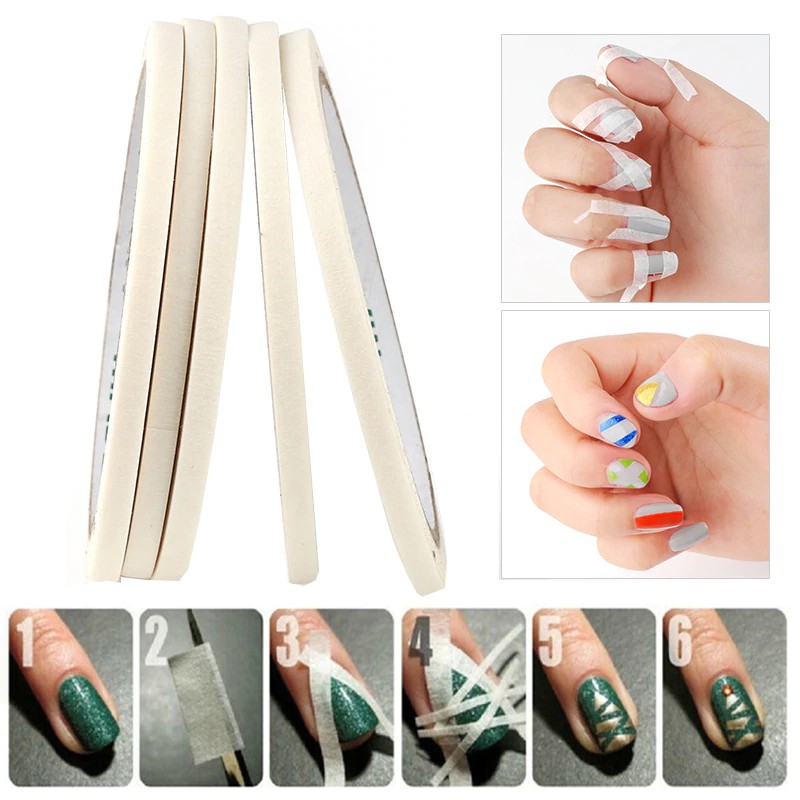 

IMPORT 3pcs/set 3/5/12mm Nail Art Tape Roll Wrap Adhesive Decoration Edge Guide Tips Design Glue