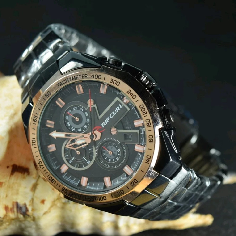 *Original Produk* Jam Tangan pria Ripcurl Sporty Elegant *1206 #GROSIRJAMTANGAN BK