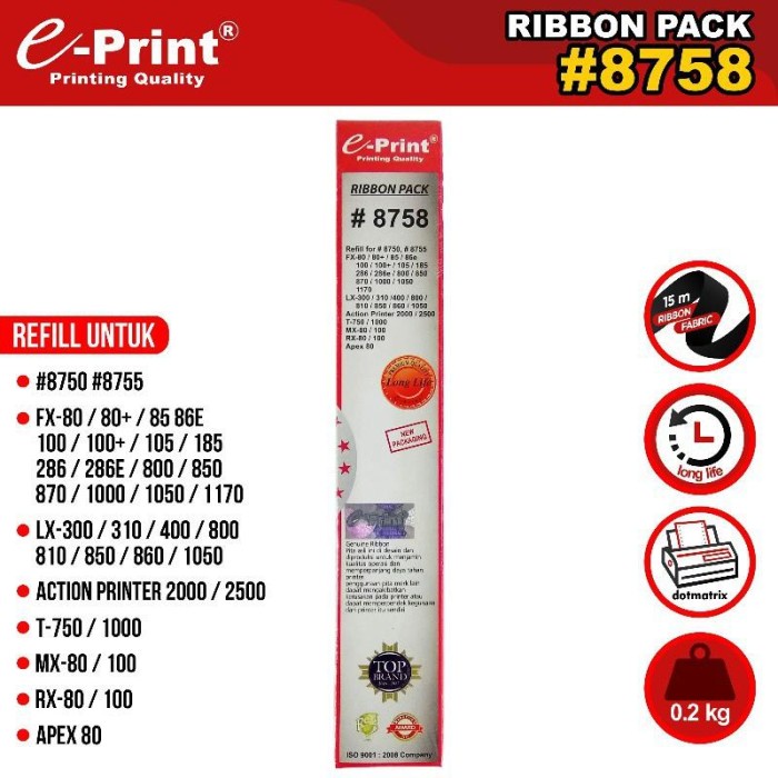 

Refill Pita Printer e-Print 8758 / e-Print Ribbon Pack 8758