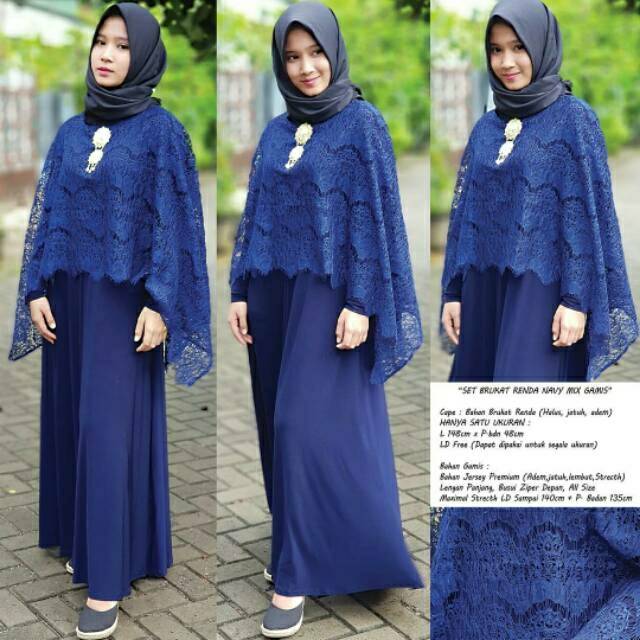 Gamis Brokat Cape - Gamis Brokat