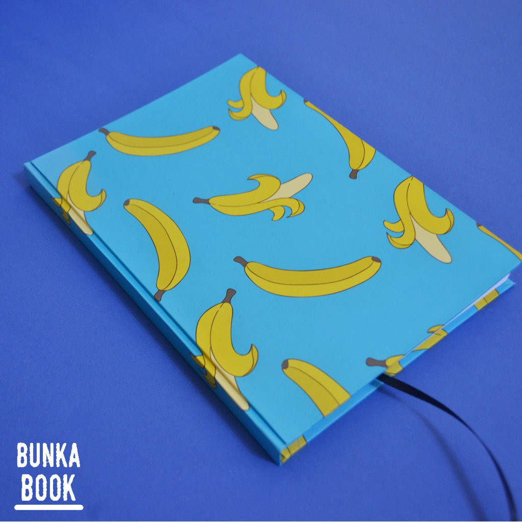 

Note Book hardcover Banana Pattern Ukuran A5 Jurnal Agenda Planner Notebook Gift Couple