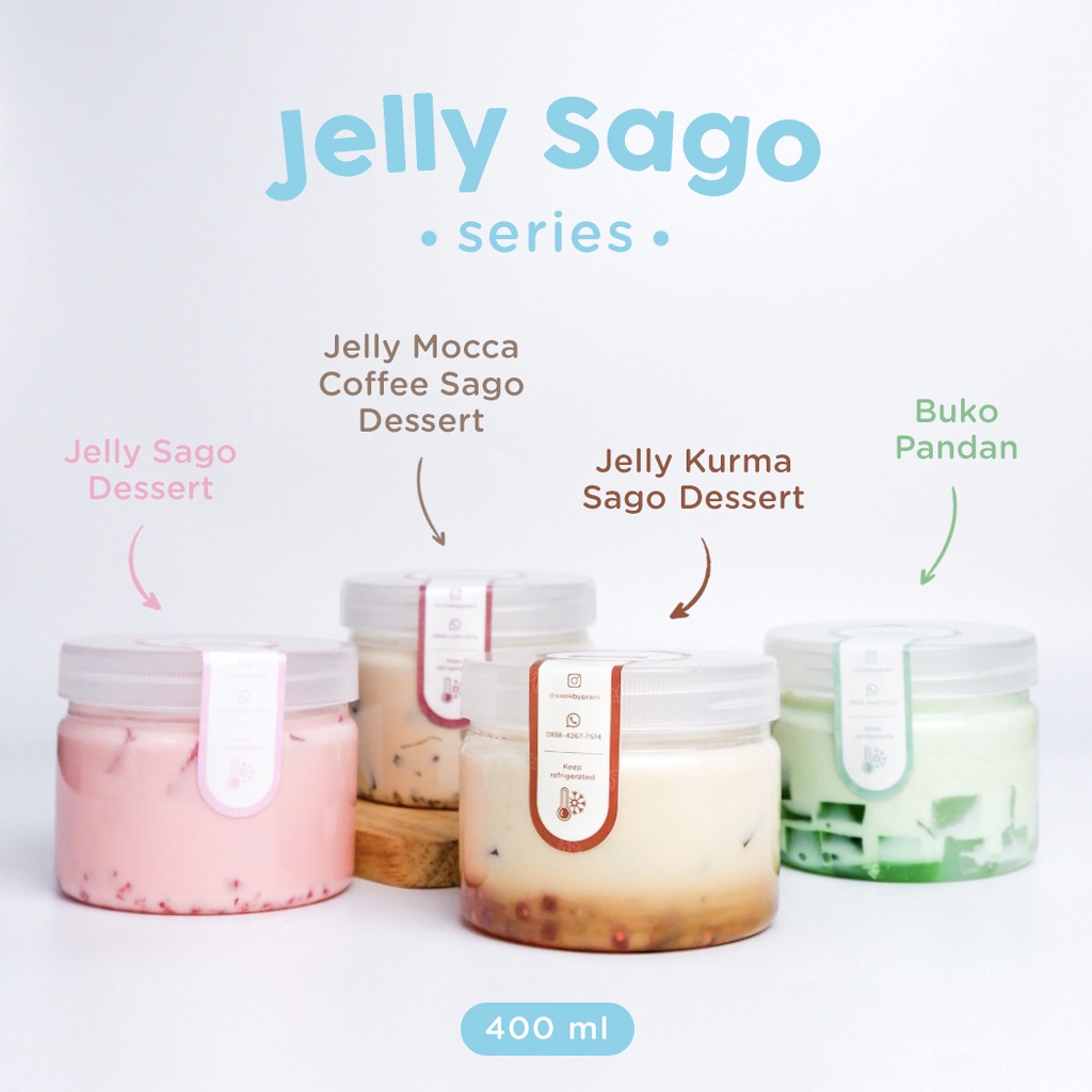 

Jelly Sago Dessert 400 ml / Dessert Kurma / Buko Pandan / Jelly Minuman / Takjil