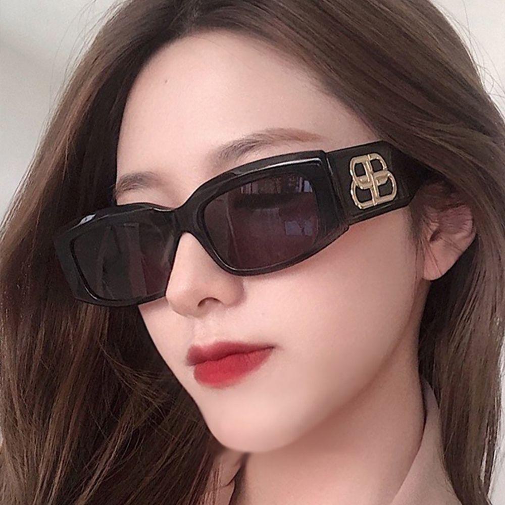 [Elegan] Square Sunglasses Retro Kacamata Anti Radiasi Kaca Mata Anti Radiasi Untuk Wanita Double B UV Protection Korea Perempuan Pria Kacamata Wanita Kacamata