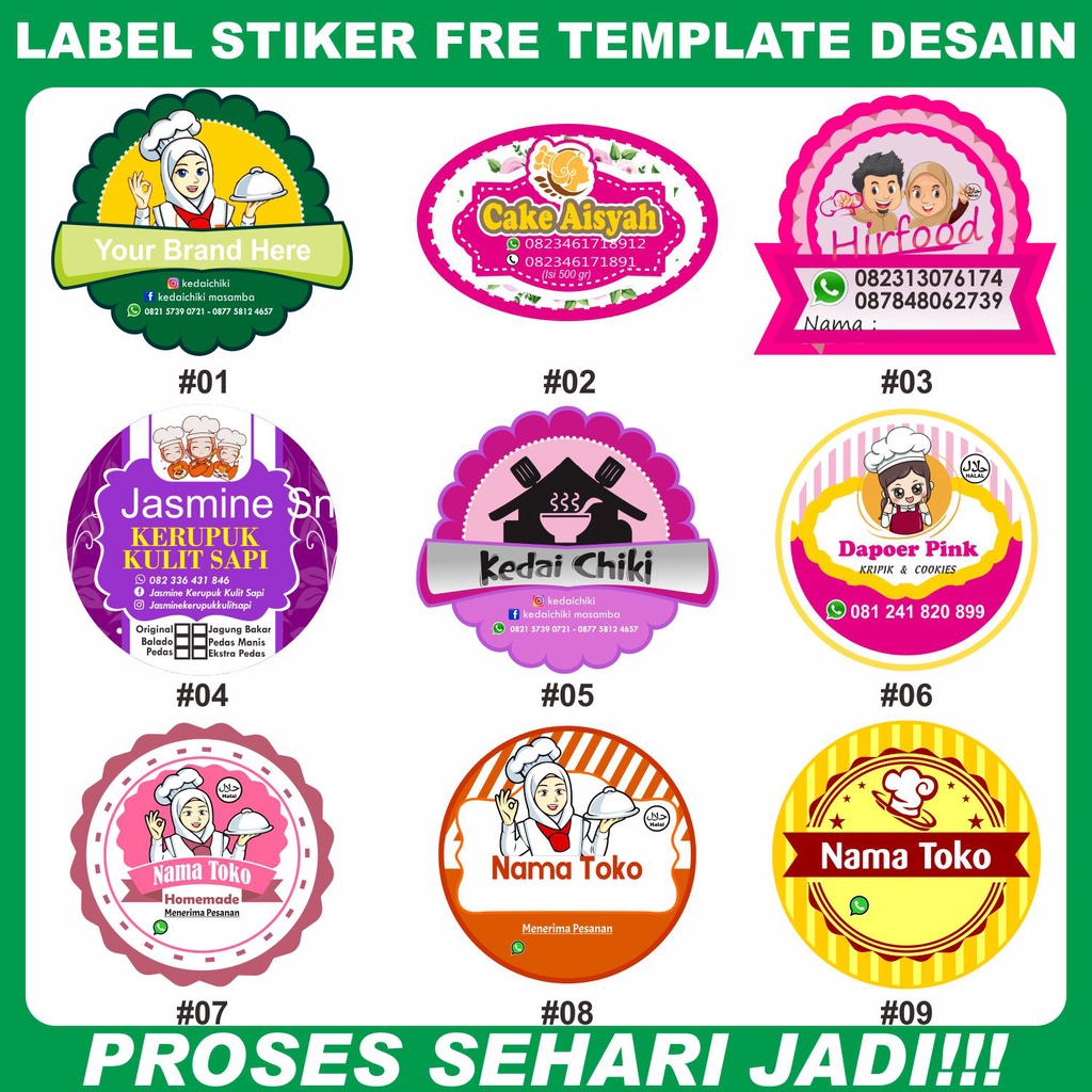 

{MURAHHH} CETAK STIKER /LABEL BULAT/LABEL NAMA/LABEL MAKANAN/TOPLES KEMASAN