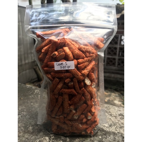 

basreng stik pedas kemasan 250gr level 1/2/3 basreng pedas basreng stik kerupuk basreng