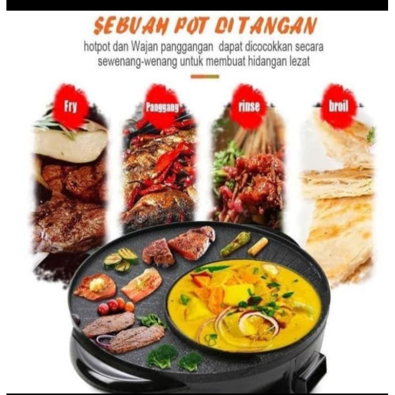hot pot shabu elektrik Lh001 - panggangan elektrik grill bbq