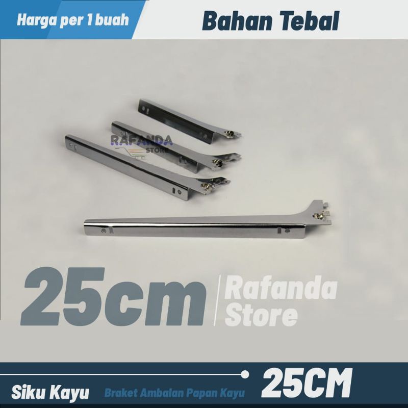 25cm siku kayu ambalan rak kayu braket kayu papan untuk toko baju rak buku dapur geleri tiang braket