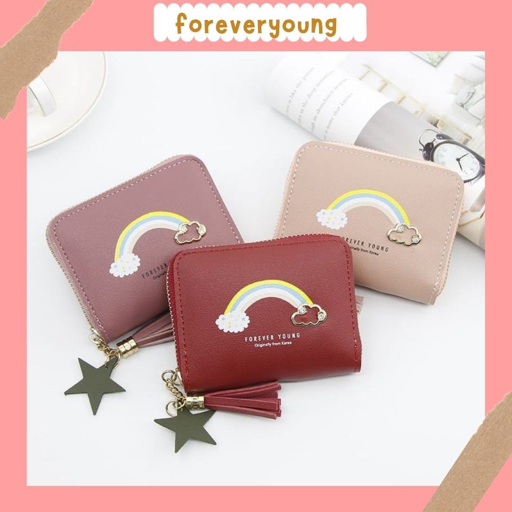 (Fy)Dompet Mini Wanita Dompet Pendek Koin &amp; Dompet Kartu Import Real Pict