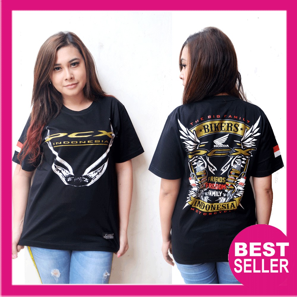 T Shirt Pcx Kaos Distro Motor Honda Bikers Club Komunitas Bonus