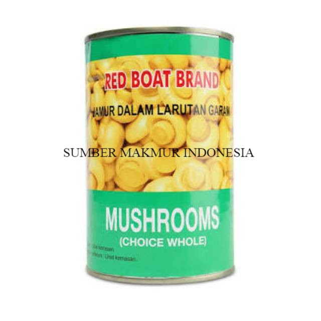 JAMUR KANCING KALENG RED BOAT 425 GRAM / RED BOAT MUSHROOMS