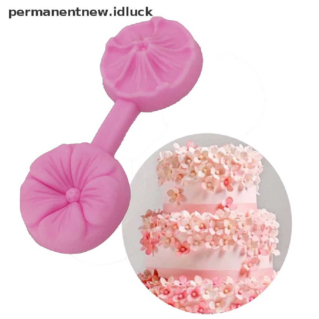 Cetakan Fondant Kue Permen Jelly Cokelat Bentuk Bunga Timbul Bahan Silikon