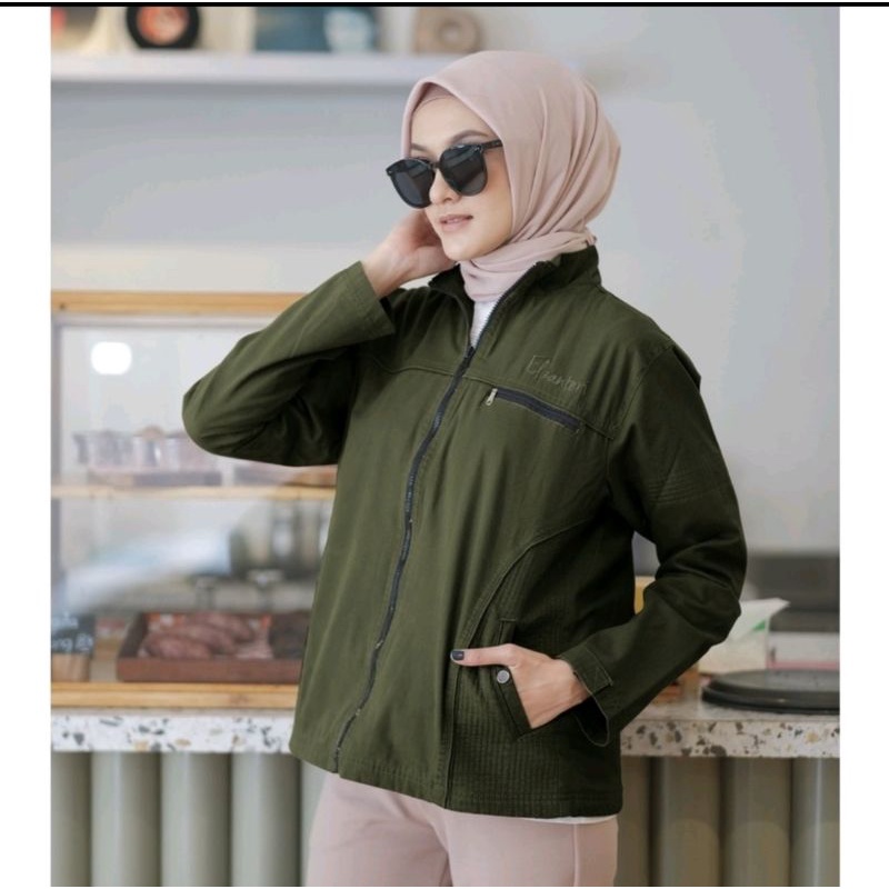 Jaket Wanita Cotton Canvas Sueding Elzanteri