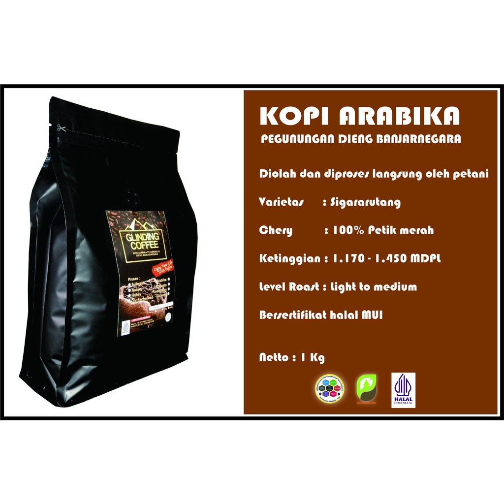 

KOPI ARABIKA PEGUNUNGAN DIENG BANJARNEGARA 1 KG