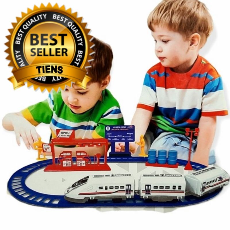 SATU SET KERETA API ANAK Mainan Kereta Cepat Train Set Transport OCT0072