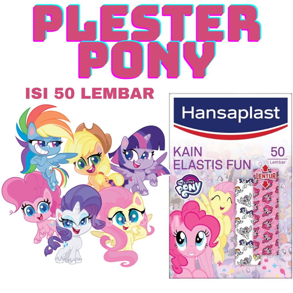 Plester Hansaplast Pony Plester Karakter Little Pony Plester Luka Anak