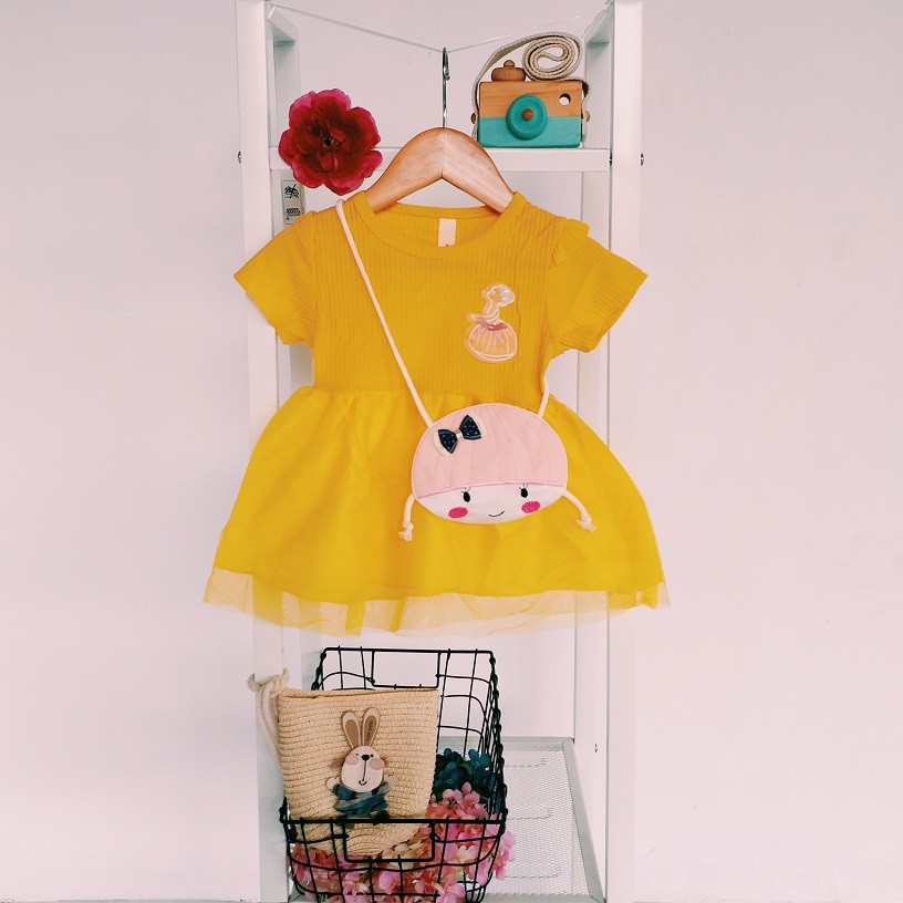 LittleAaron DRESS MEIMEI BAGS EBV Baju Dress Anak Perempuan Import 6 bulan - 3 tahun