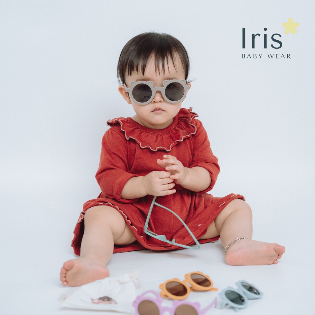 IRIS - KACAMATA ANAK PREMIUM ANTI UV BABYSUNGLASSES KACAMATA BAYI KACAMATA KUNING ABU HIJAU BIRU-1