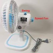 Kipas Angin Arashi 8 inc General Kecil Desk Fan Duduk Meja Kualitas Bagus 2 Speed Deskfan Listrik