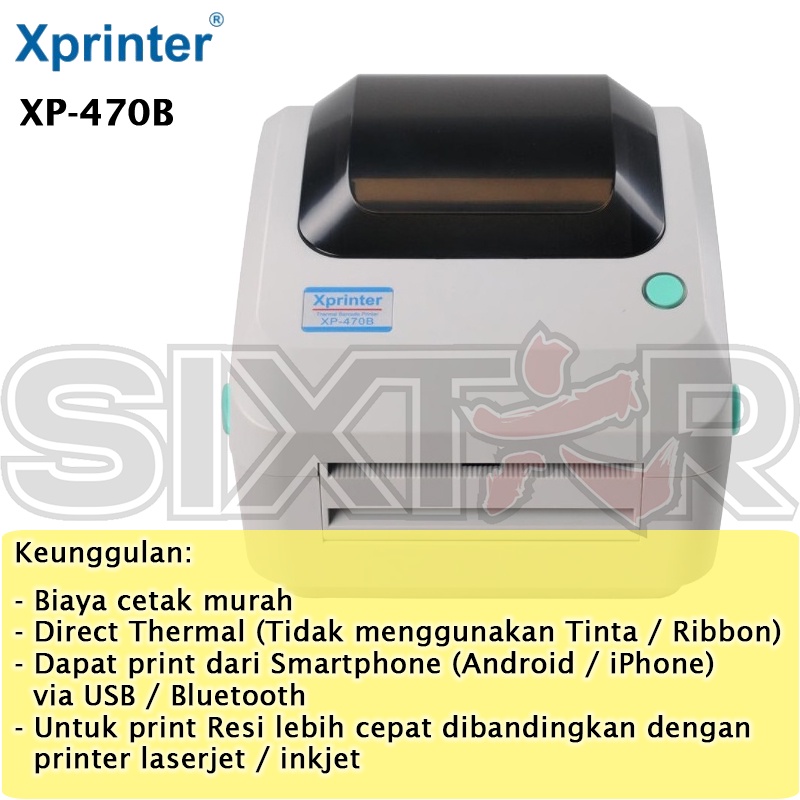 XPRINTER XP-470B Printer Thermal Label Barcode Printer USB [110mm]