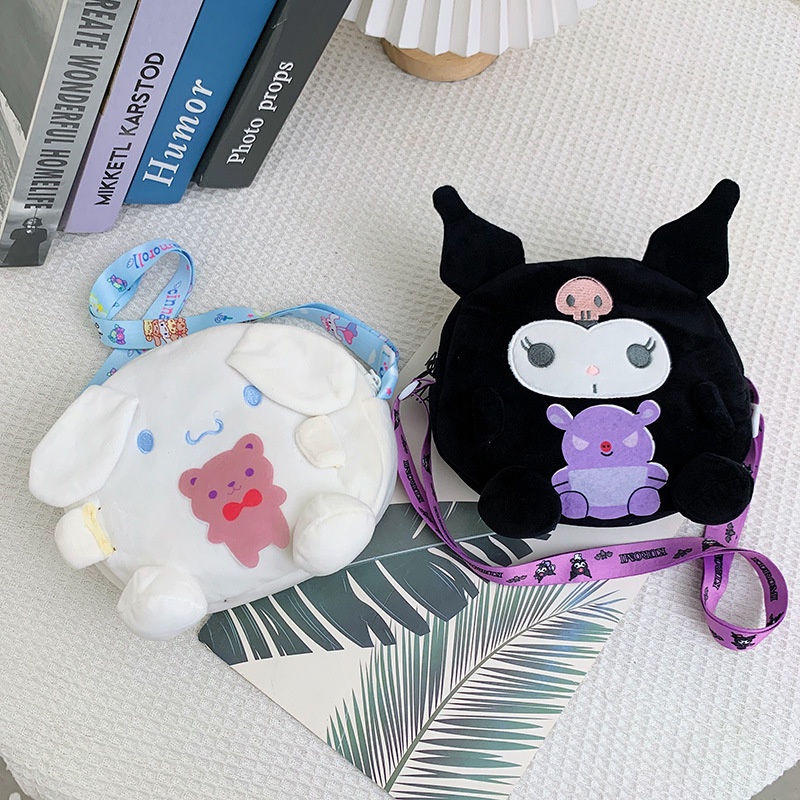 Drozenb Tas Selempang Wanita Boneka Import Model Korea/Tas Selempang Sanrio/Tas Boneka Slingbag Anak