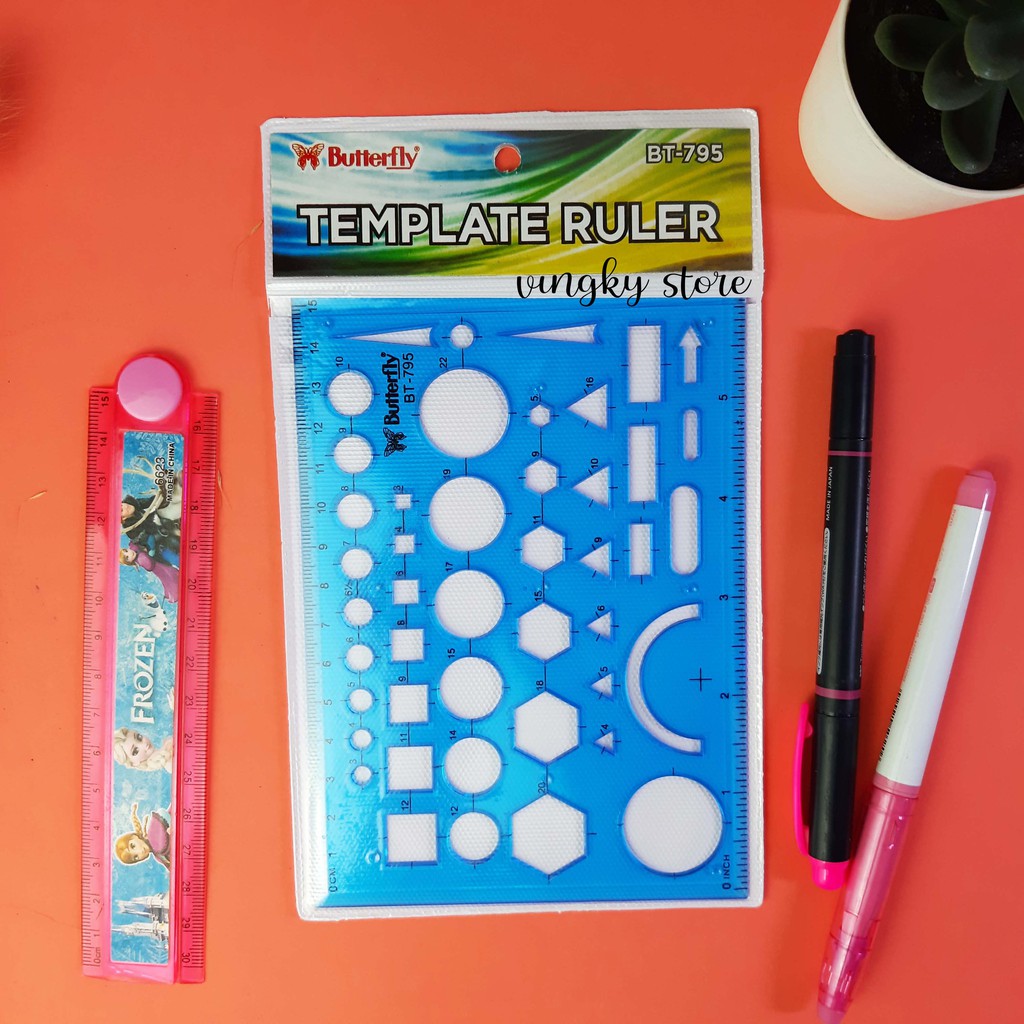 

Template Ruler / Penggaris Cetakan BT-795 Butterfly