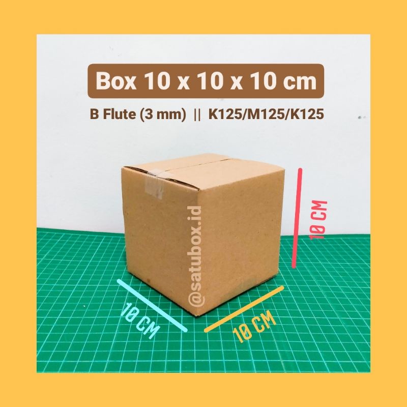 

kardus karton box polos uk. 10x10x10 cm, single wall tebal 3mm
