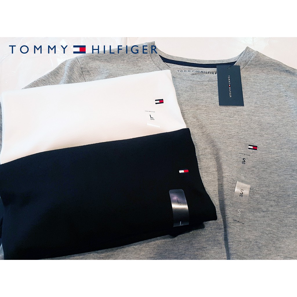  Tommy  Hilfiger  Kaos  T shirt O neck Lengan Pendek Warna 