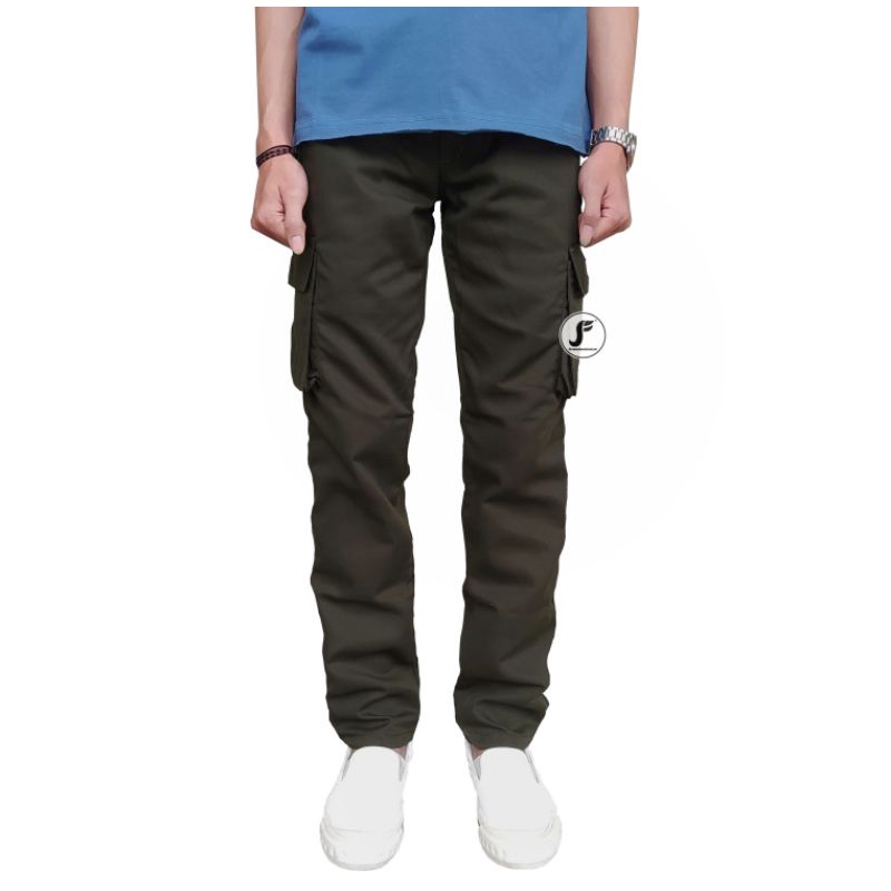 Nevada Woven Twill Loose Celana Panjang Cargo Pria main image 1
