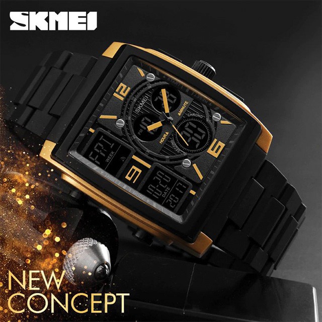 SKMEI 1274 Jam Tangan Pria Digital Analog Tali ABS Anti Air WATCHKITE WKOS