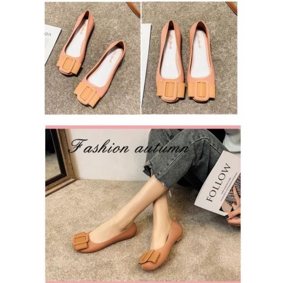 Sepatu Slip On Wanita Import Jelly Pita Kotak 838-12