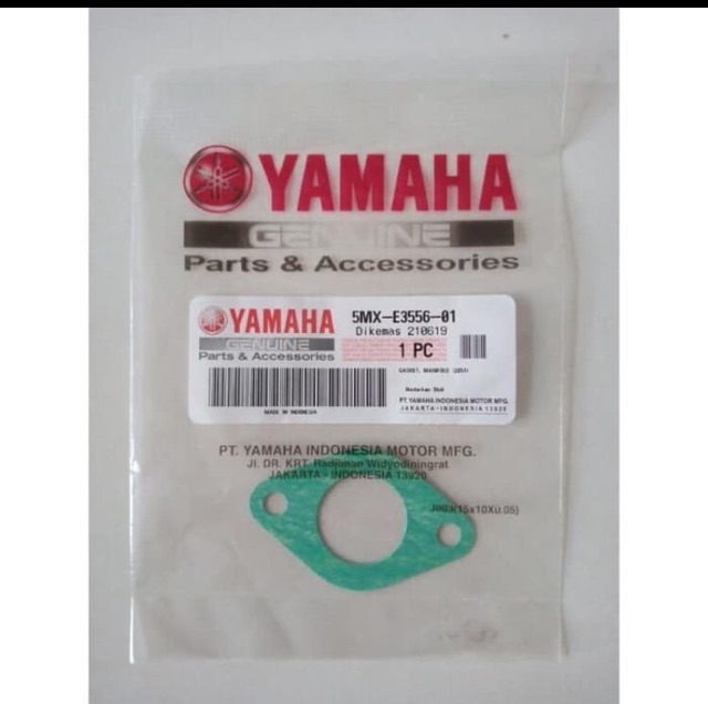 PAKING KERTAS INTAKE INTEK MANIFOLD MANIPOL  MIO LAMA NOUVO MIO SOUL FINO KARBU MIO SPORTY ASLI ORI YAMAHA 5MX E3556 01