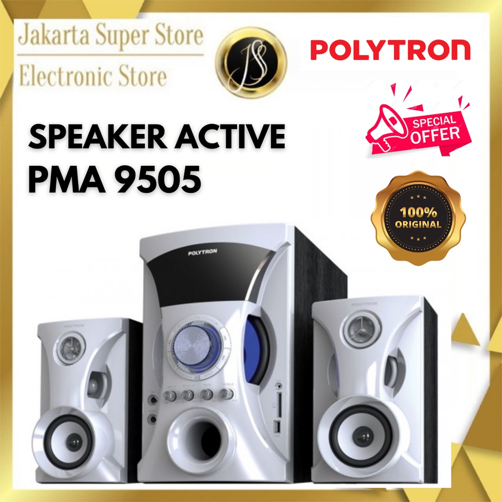 Polytron Speaker Multimedia PMA 9505 Super bass - Putih