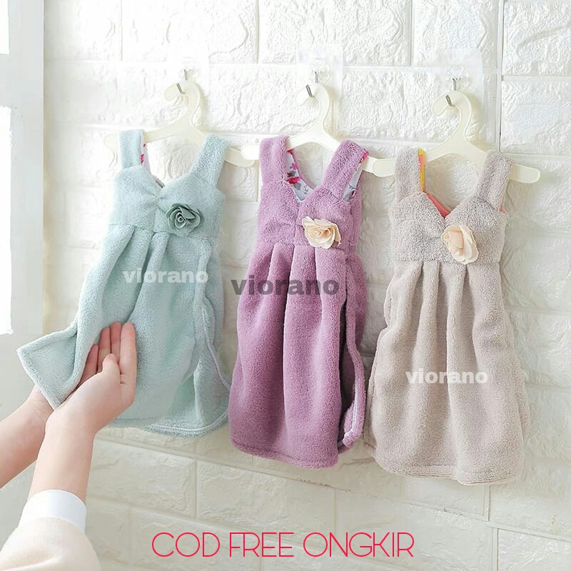 Lap Tangan Handuk Lucu / Hand Towel Dress Bahan Lembut / Lap Dapur Gantung Unik Microfiber Lap gantung Payung