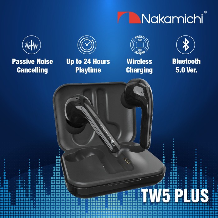 Nakamichi Tw 5 Plus Earphone - Black